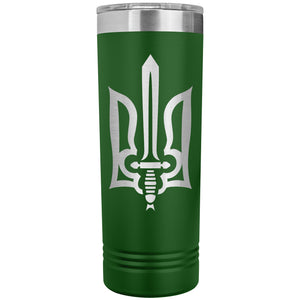 Stylized Tryzub - 22oz Insulated Skinny Tumbler