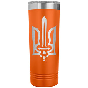 Stylized Tryzub - 22oz Insulated Skinny Tumbler