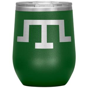 Tamga of Crimean Tatar Giray Dynasty - 12oz Insulated Wine Tumbler