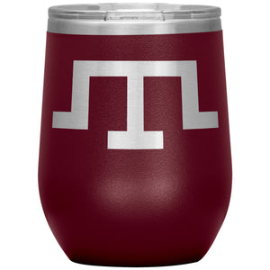 Tamga of Crimean Tatar Giray Dynasty - 12oz Insulated Wine Tumbler