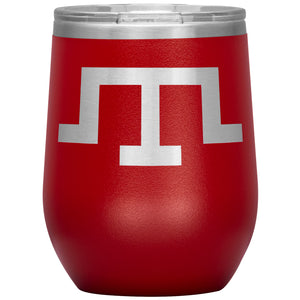 Tamga of Crimean Tatar Giray Dynasty - 12oz Insulated Wine Tumbler