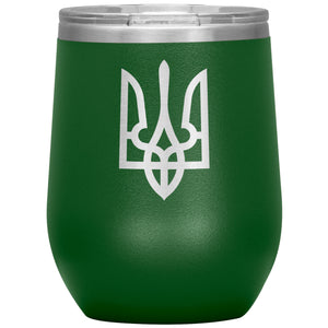 Tryzub - 12oz Insulated Wine Tumbler