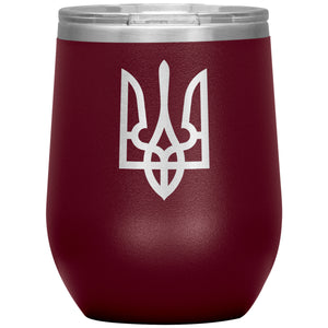 Tryzub - 12oz Insulated Wine Tumbler