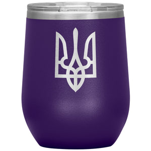 Tryzub - 12oz Insulated Wine Tumbler