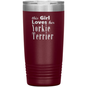 Yorkie Terrier - 20oz Insulated Tumbler