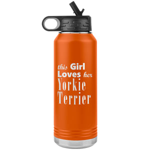 Yorkie Terrier - 32oz Insulated Water Bottle