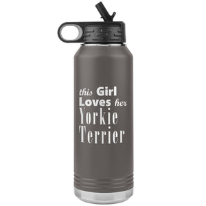 Yorkie Terrier - 32oz Insulated Water Bottle