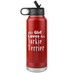 Yorkie Terrier - 32oz Insulated Water Bottle
