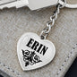 Erin v01 - Heart Pendant Luxury Keychain