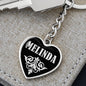 Melinda v02 - Heart Pendant Luxury Keychain