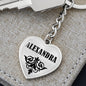 Alexandra v01 - Heart Pendant Luxury Keychain