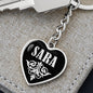 Sara v02 - Heart Pendant Luxury Keychain