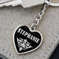 Stephanie v02 - Heart Pendant Luxury Keychain