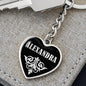 Alexandra v02 - Heart Pendant Luxury Keychain