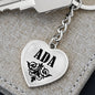 Ada v01 - Heart Pendant Luxury Keychain