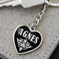 Agnes v02 - Heart Pendant Luxury Keychain