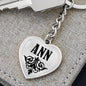 Ann v01 - Heart Pendant Luxury Keychain