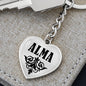 Alma v01 - Heart Pendant Luxury Keychain