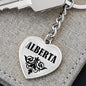 Alberta v01 - Heart Pendant Luxury Keychain