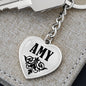Amy v01 - Heart Pendant Luxury Keychain