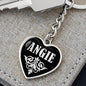 Angie v02 - Heart Pendant Luxury Keychain