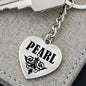 Pearl v01 - Heart Pendant Luxury Keychain
