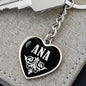 Ana v02 - Heart Pendant Luxury Keychain