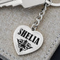 Shelia v01 - Heart Pendant Luxury Keychain