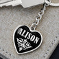 Alison v02 - Heart Pendant Luxury Keychain