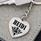 Heidi v01 - Heart Pendant Luxury Keychain