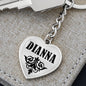 Dianna v01 - Heart Pendant Luxury Keychain