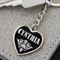Cynthia v02 - Heart Pendant Luxury Keychain