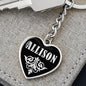 Allison v02 - Heart Pendant Luxury Keychain