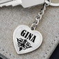 Gina v01 - Heart Pendant Luxury Keychain