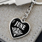 June v02 - Heart Pendant Luxury Keychain