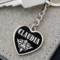 Claudia v02 - Heart Pendant Luxury Keychain