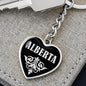 Alberta v02 - Heart Pendant Luxury Keychain