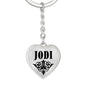 Jodi v01 - Heart Pendant Luxury Keychain