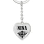 Nina v01 - Heart Pendant Luxury Keychain