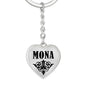 Mona v01 - Heart Pendant Luxury Keychain