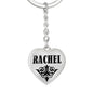 Rachel v01 - Heart Pendant Luxury Keychain