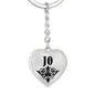Jo v01 - Heart Pendant Luxury Keychain