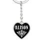 Alison v02 - Heart Pendant Luxury Keychain