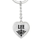 Lee v01 - Heart Pendant Luxury Keychain