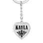 Kayla v01 - Heart Pendant Luxury Keychain