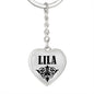 Lila v01 - Heart Pendant Luxury Keychain
