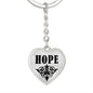 Hope v01 - Heart Pendant Luxury Keychain
