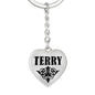 Terry v01 - Heart Pendant Luxury Keychain