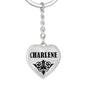Charlene v01 - Heart Pendant Luxury Keychain