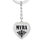 Myra v01 - Heart Pendant Luxury Keychain